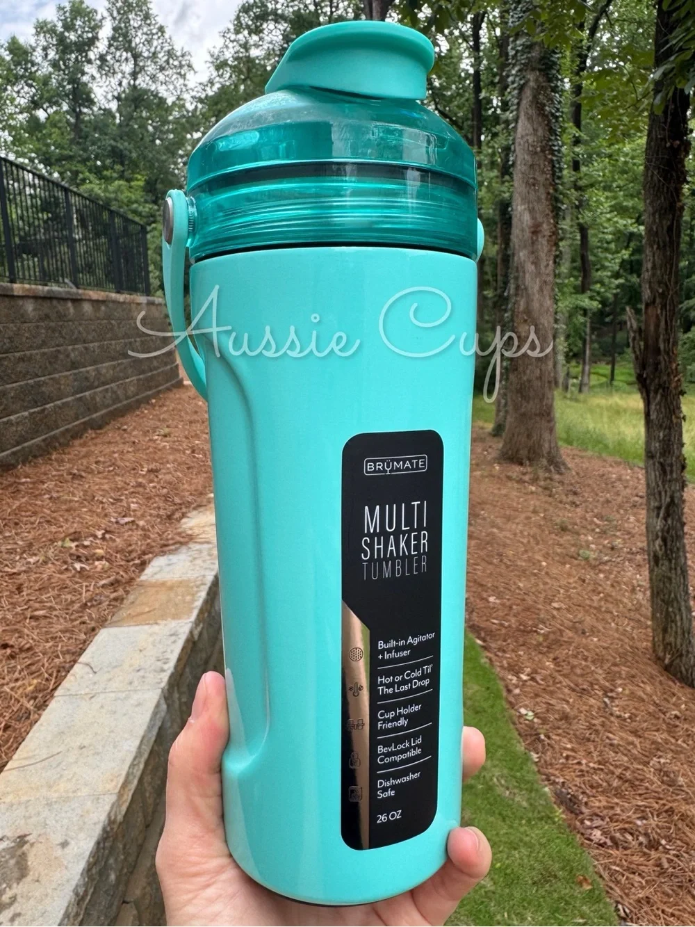 Aqua BrüMate Multi Shaker Tumbler — Turquoise light blue color, flawed